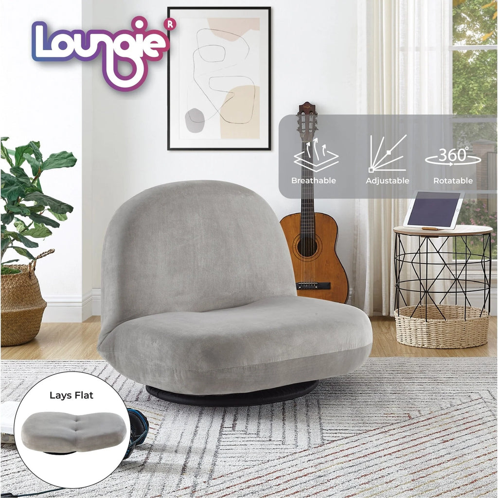 Loungie Brinleigh 5 Adjustable Positions Recliner/Floor Chair Blue