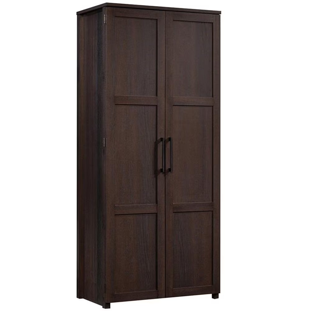 Pemberly Row Contemporary Engineered Wood Pantry in White Finish