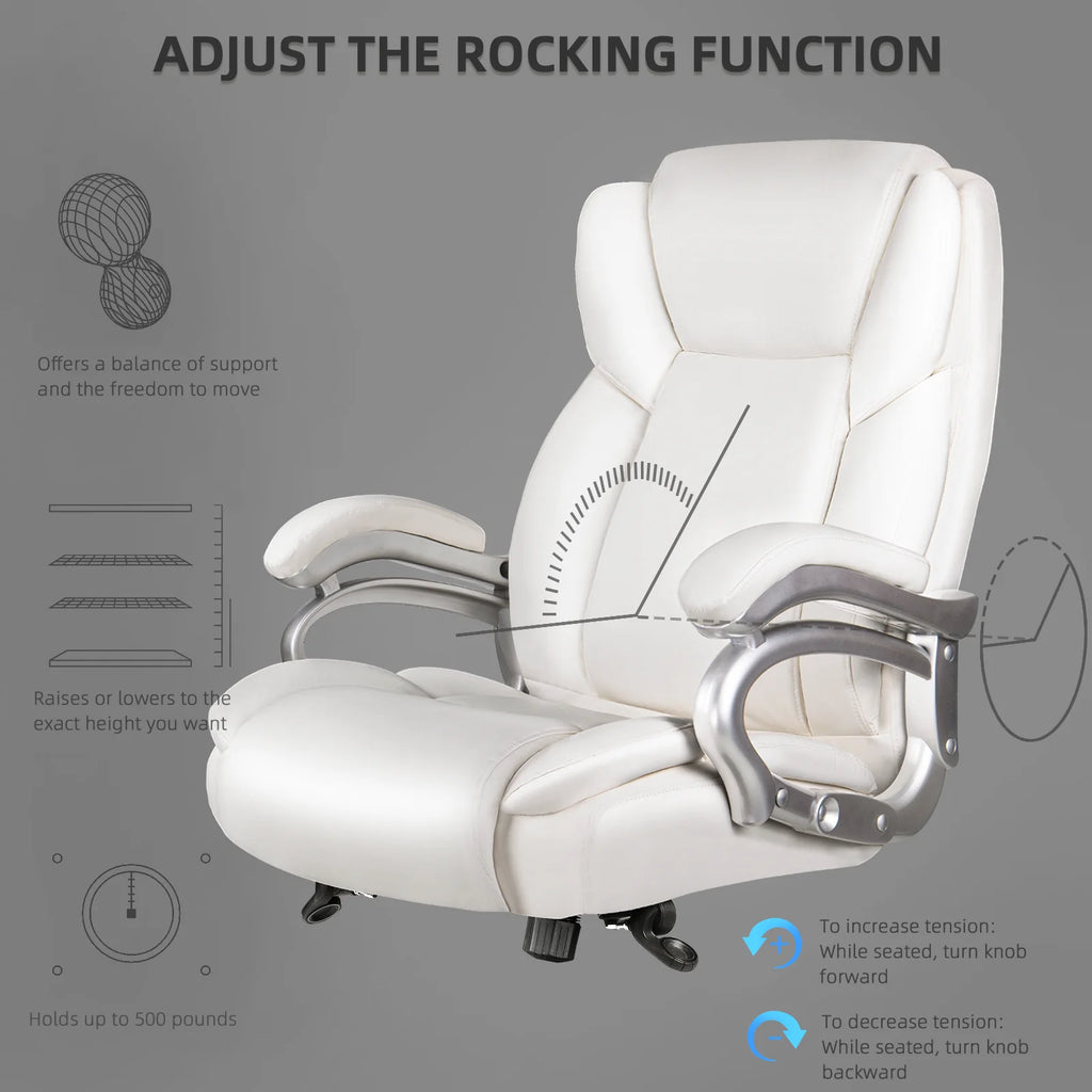 Waleaf Heavy Duty Big and Tall Office Chair 500lbs with Adjustable Lumbar Support,High Back Office Chair for Adults