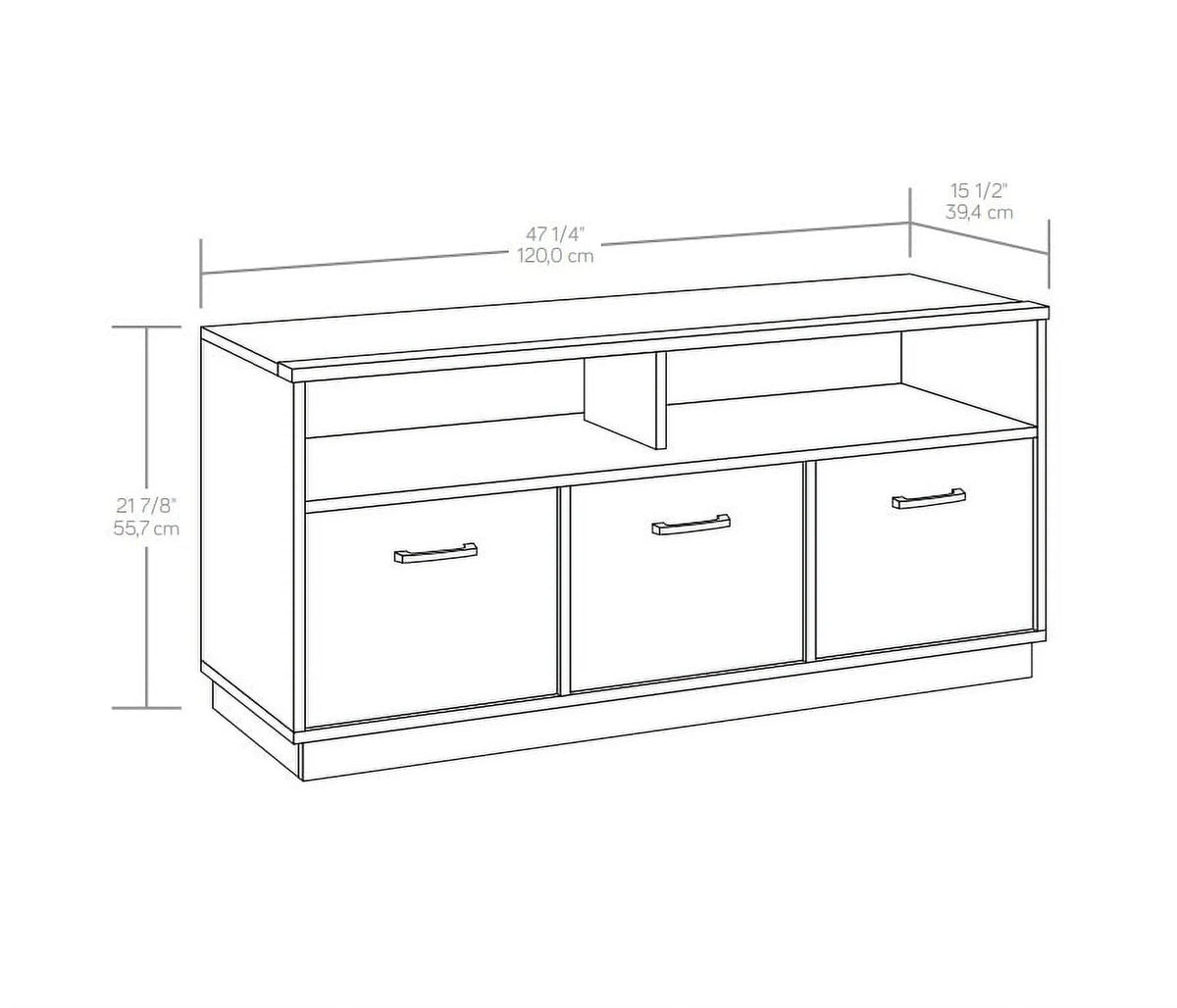 Mainstays 3-Door TV Stand Console for TVs up to 50", Blackwood Finish