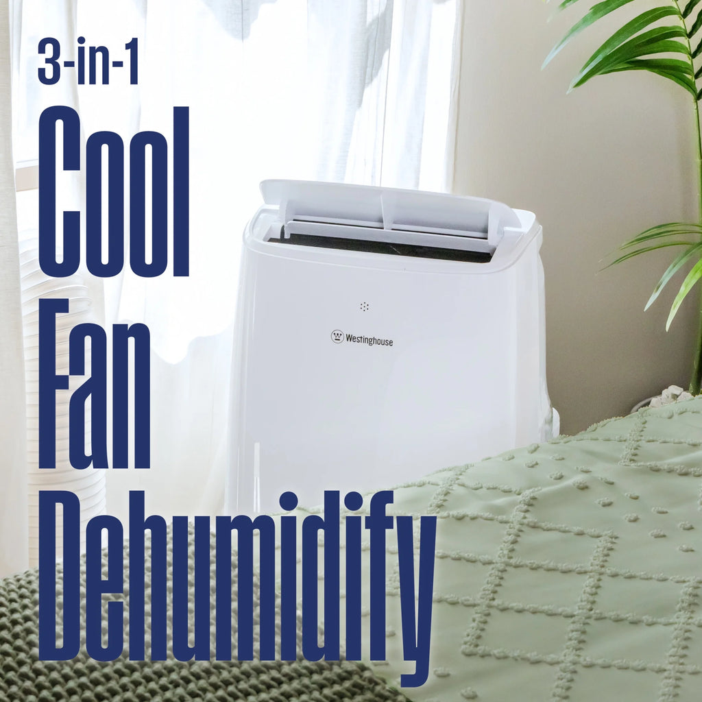Westinghouse 12,000 BTU Portable Air Conditioner & Dehumidifier with Remote & Smart App, up to 550 Sq Ft