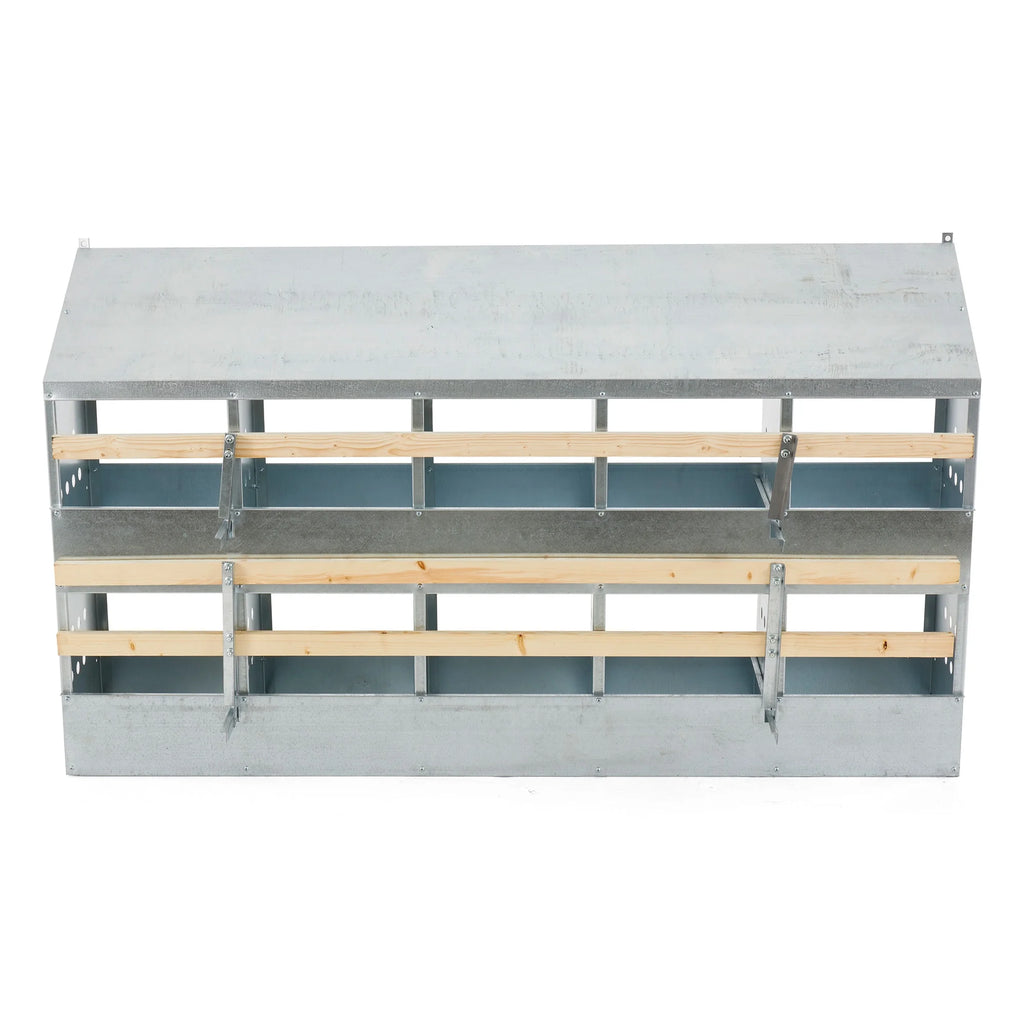 Brower Galvanized Steel 6 Hole 30 Bird Poultry Nest Chicken Brooding Box