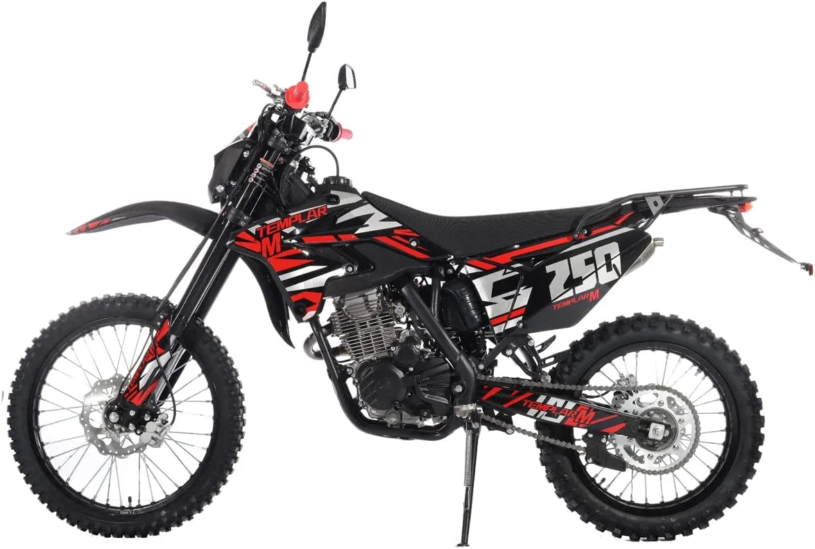 X-Pro Templar M 250cc Gas Dirt Bike with Zongshen Engine 5 Speed Pit Bikes Adult Pitbike, Big 21"/18" Wheels!