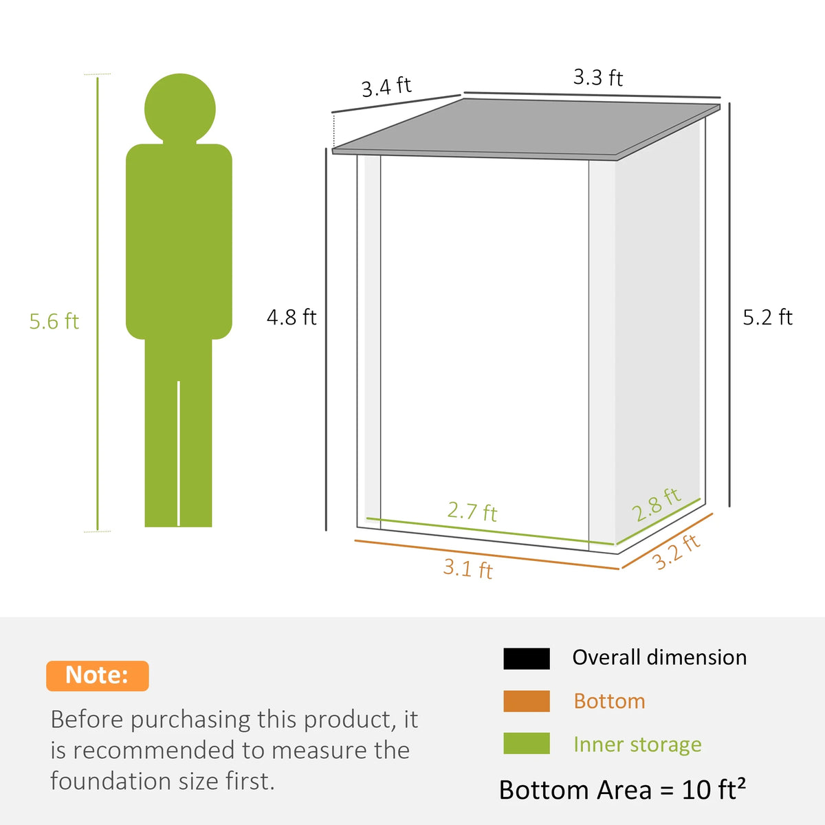 Outsunny 4.6' x 9' Metal Outdoor Storage Shed, Garden Utility Tool House with Double Lockable Doors for Backyard, Patio, Lawn, Garage, White