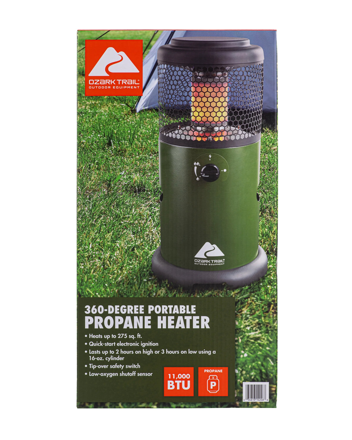 Ozark Trail 360�� Propane Portable Indoor/Outdoor Heater, Green