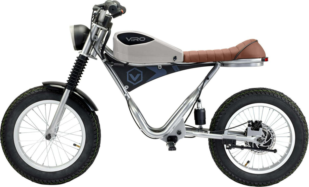 VIRO Rides Electric Mini-Bike 25.2 V Cafe Racer Powered Ride-On with Parent Control