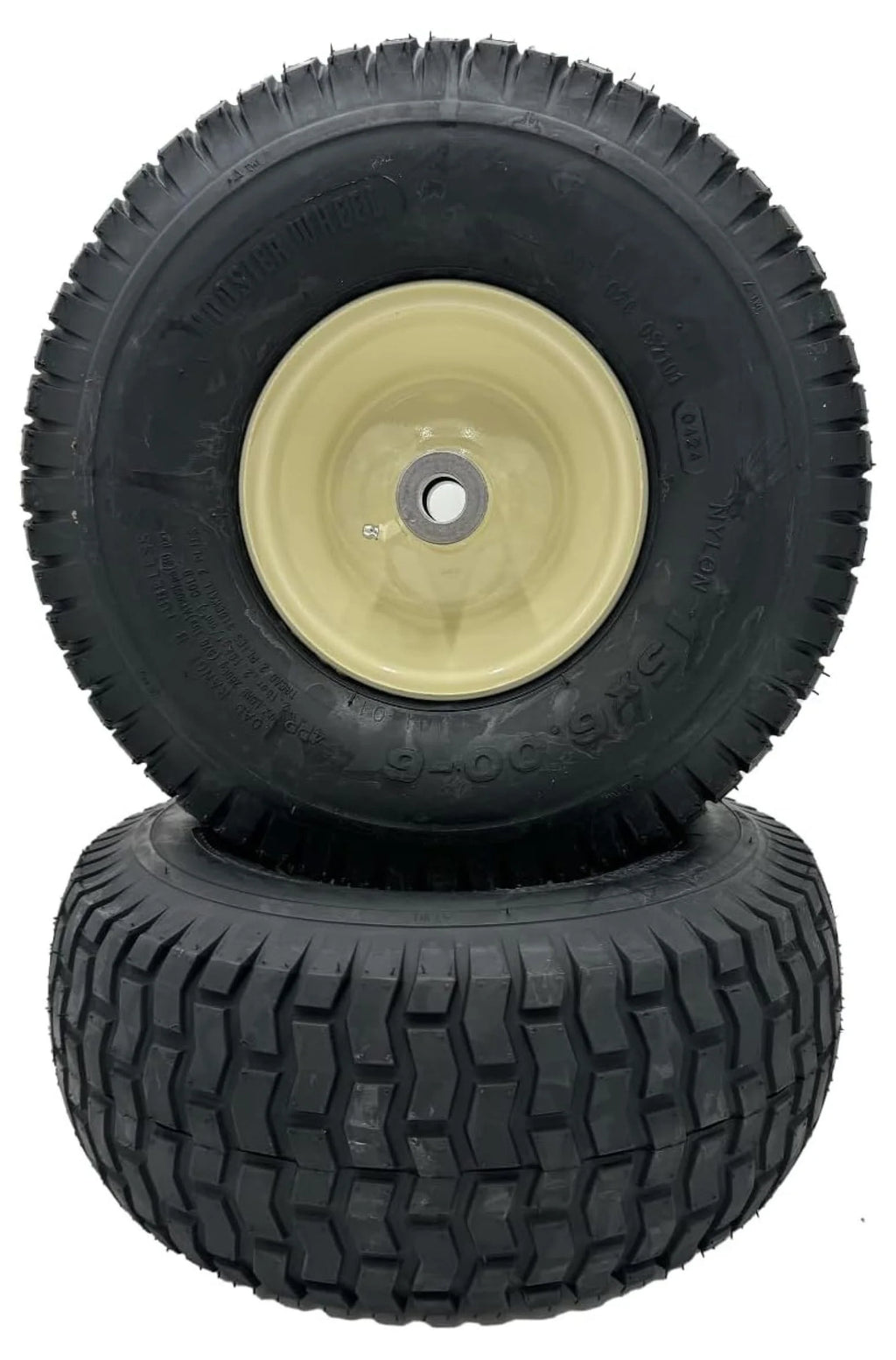 Set of 2-15x6.00-6 Beige Cub Replacement Wheel - Fits 3/4 Inch Axle, 3.39 Offset Hub (Compatible with 634-05166, 634-05166)