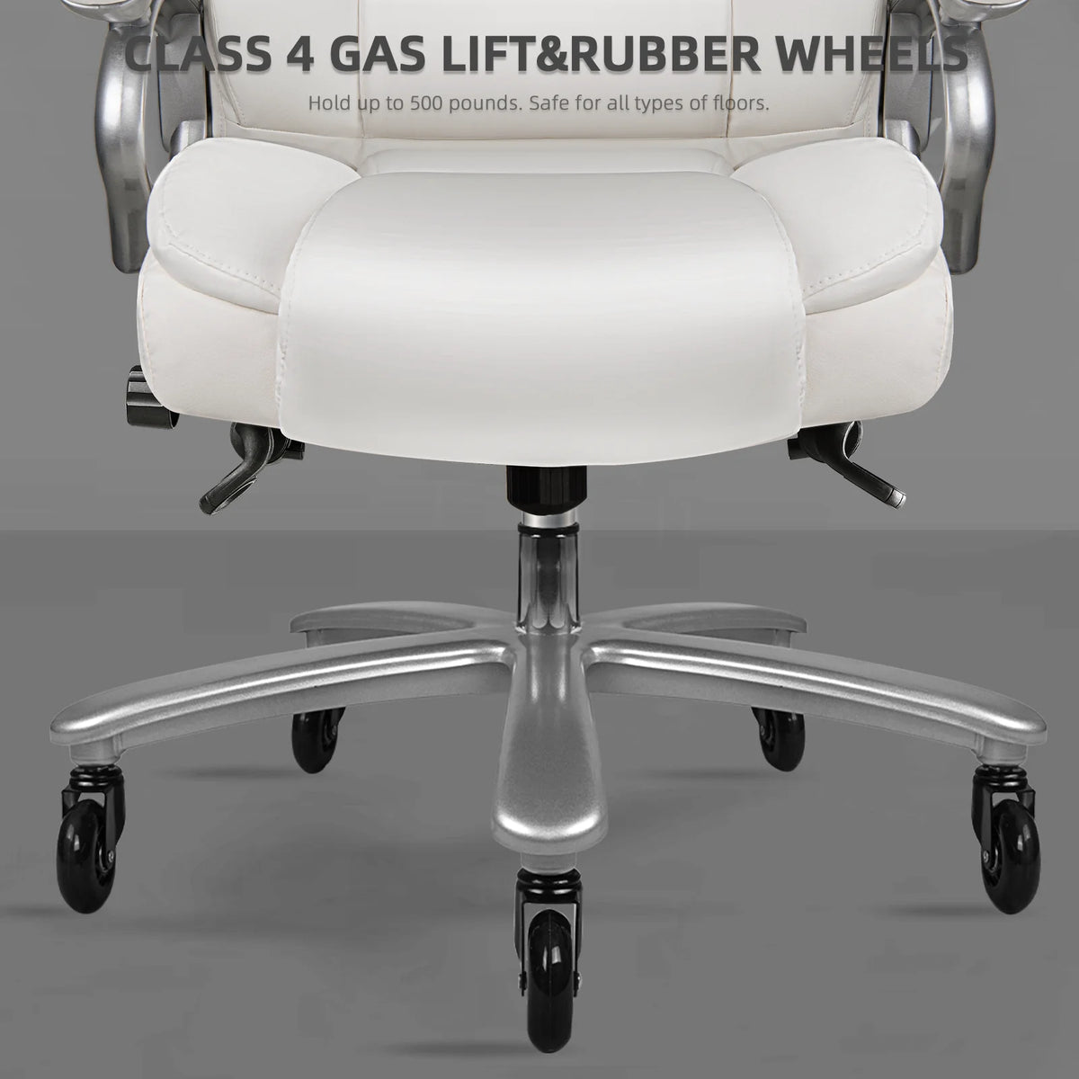 Waleaf Heavy Duty Big and Tall Office Chair 500lbs with Adjustable Lumbar Support,High Back Office Chair for Adults