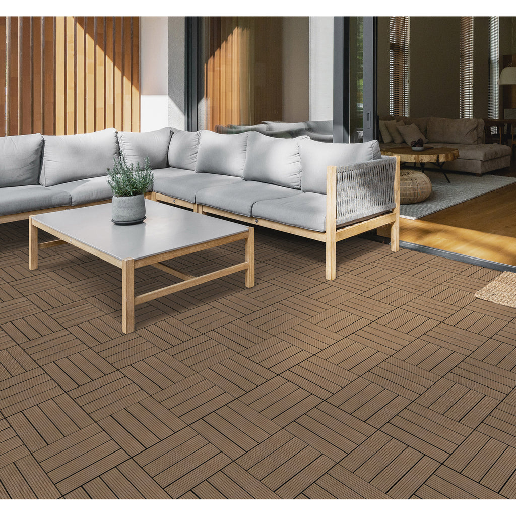 Golden Select WPC 12' x 12” Deck Tiles, 24 Tiles