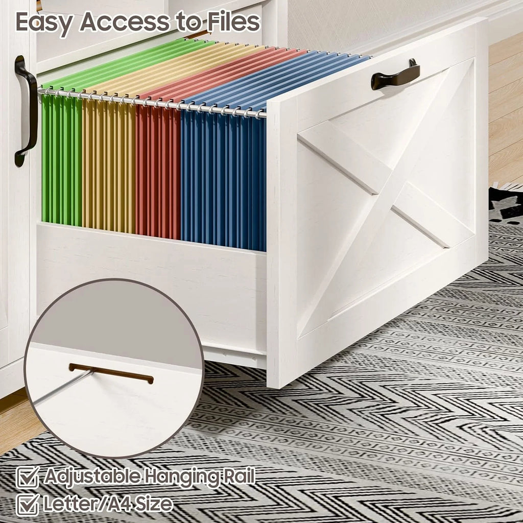 Vabches 2 Drawer Lateral File Cabinet,Mobile Wood office Cabinet for Home Office,Printer Stand with Open Storage Shelves.