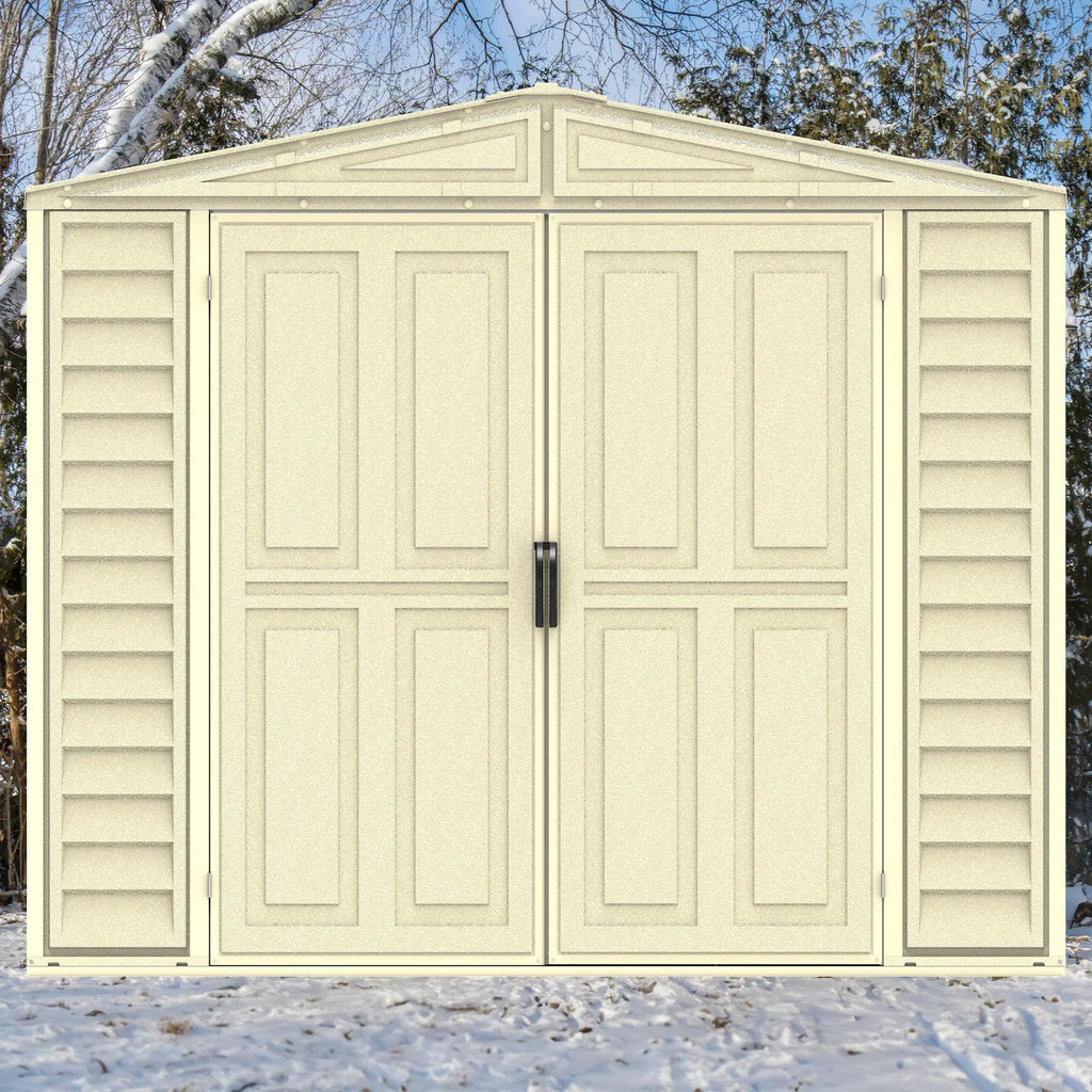 Duramax 8ft x 5.5ft Duramate Vinyl Shed with Foundation