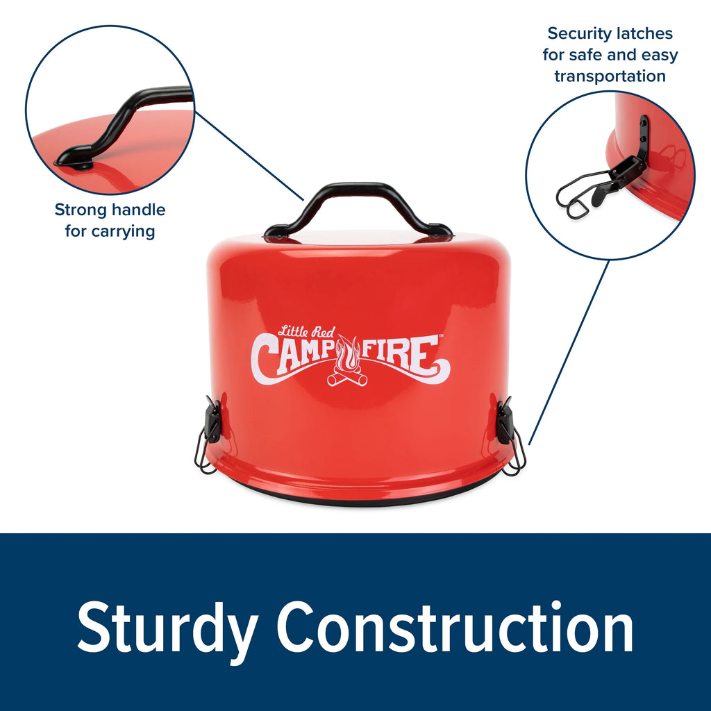 Camco Olympian Big Red Campfire, Approved for RV Campgrounds, Includes 10-Foot Propane Hose (58035)