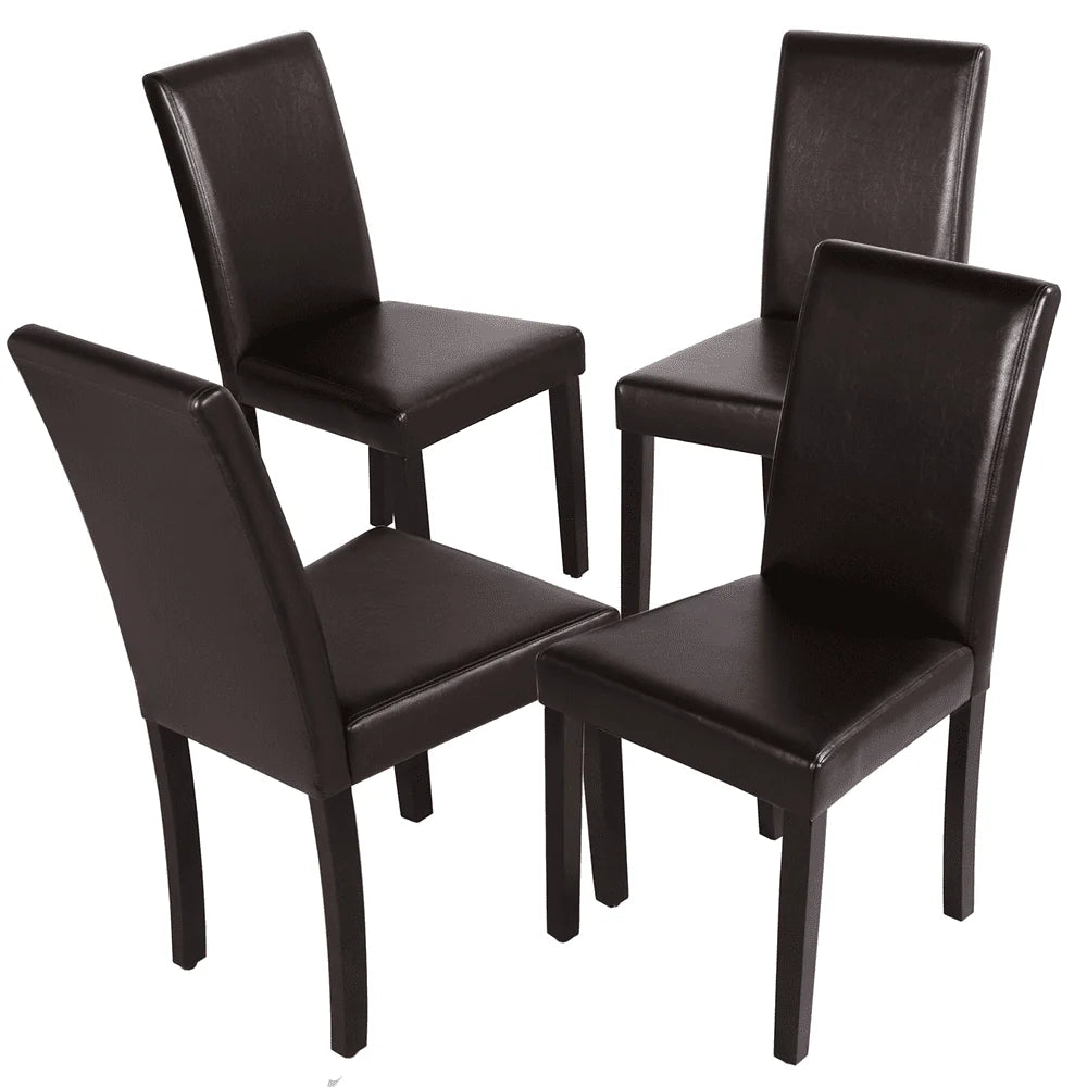 Topeakmart Dining Chair, Set of 4, Brown
