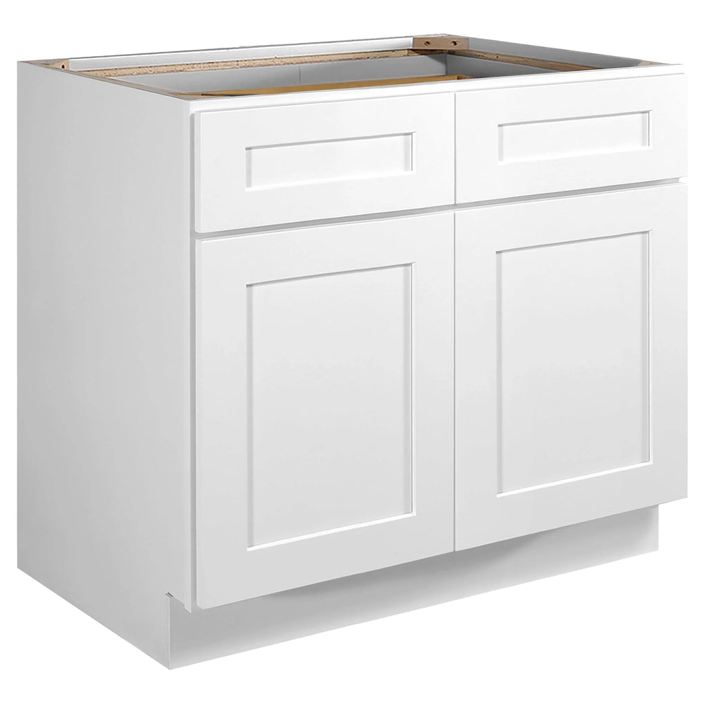 Design House 561407 Brookings Unassembled Shaker Base Kitchen Cabinet 36x34.5x24, White