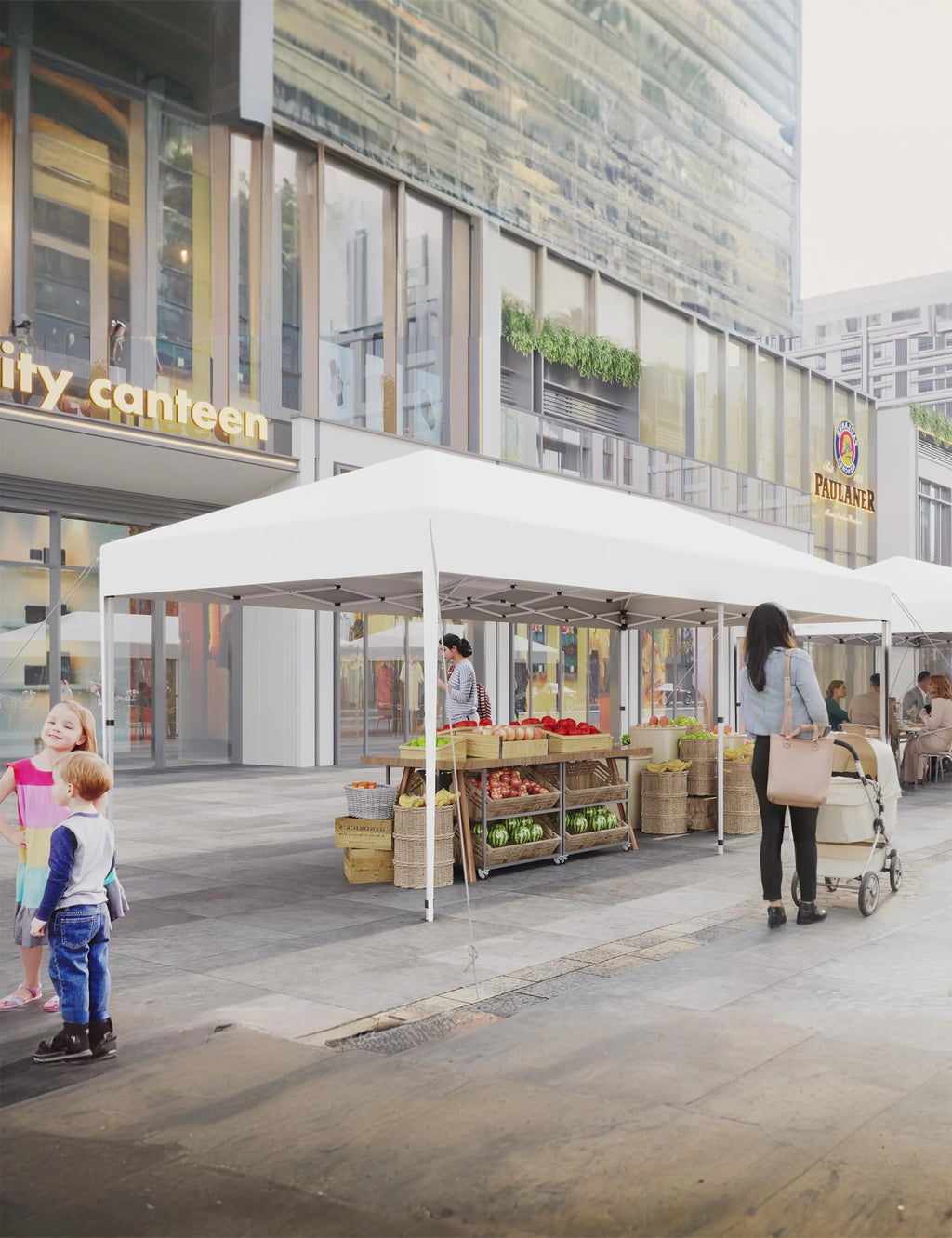 10x10FT/10x20FT Canopy Tent Pop Up Canopy, Commercial Instant Setup Canopy with 210D Fabric, Heavy Duty Commercial Instant Craft Fair Tent for Farmer Market, Vendor, Party, Event