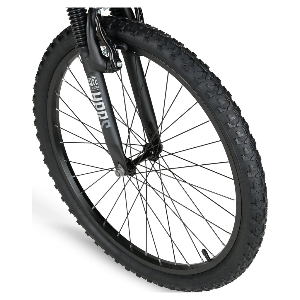 24" Hyper Bicycles Havoc Mountain Bike, Youth/Adult, Recommended Ages 10-14 Years Old, Black