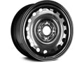 Steel Wheel - Black - 15 x 6 Inch - 16 Hole - 4-Lugs - Compatible with 2011 - 2019 Ford Fiesta 2012 2013 2014 2015 2016 2017 2018