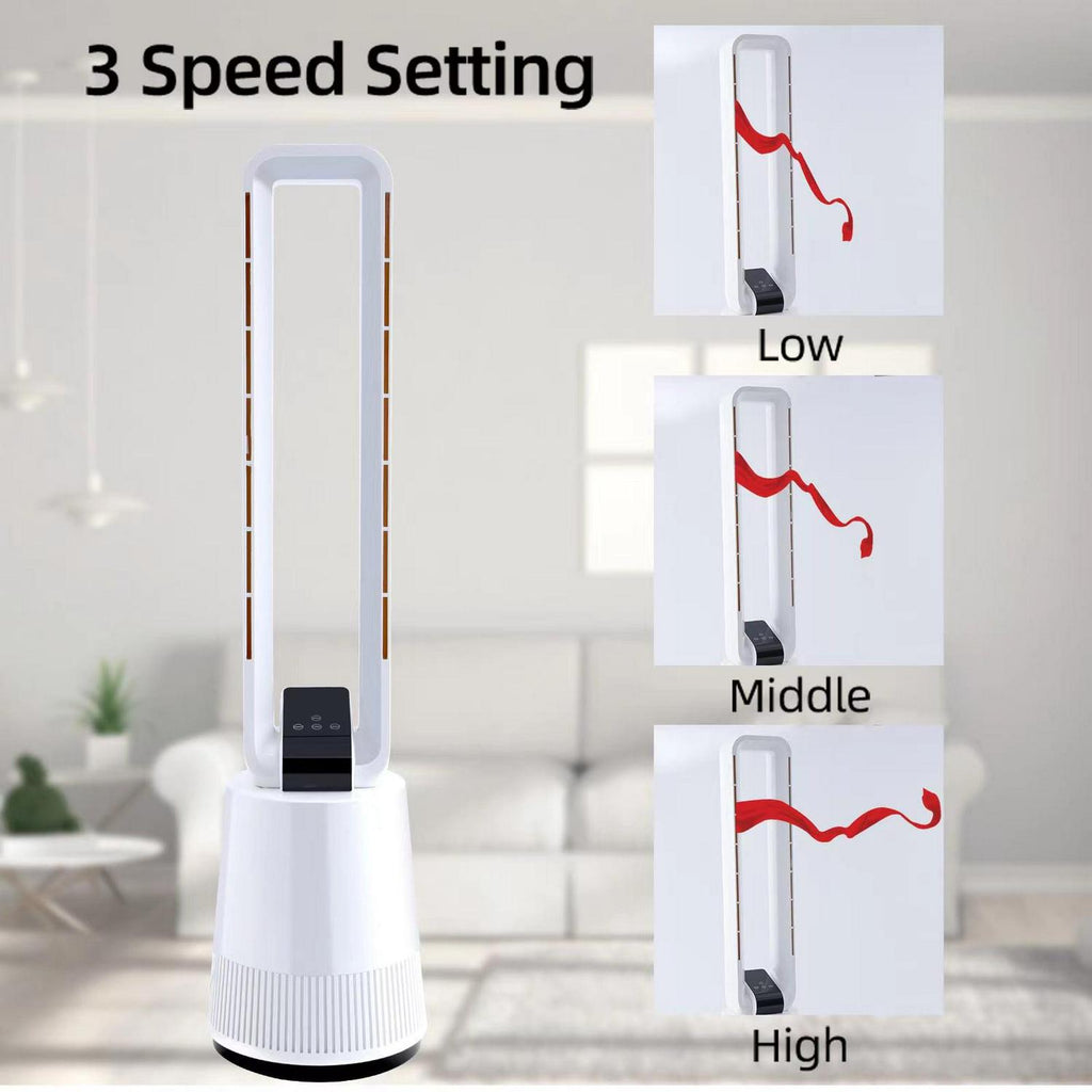 Dubbin 38 in 3-Speed Bladeless Oscillating Electric Household Fan