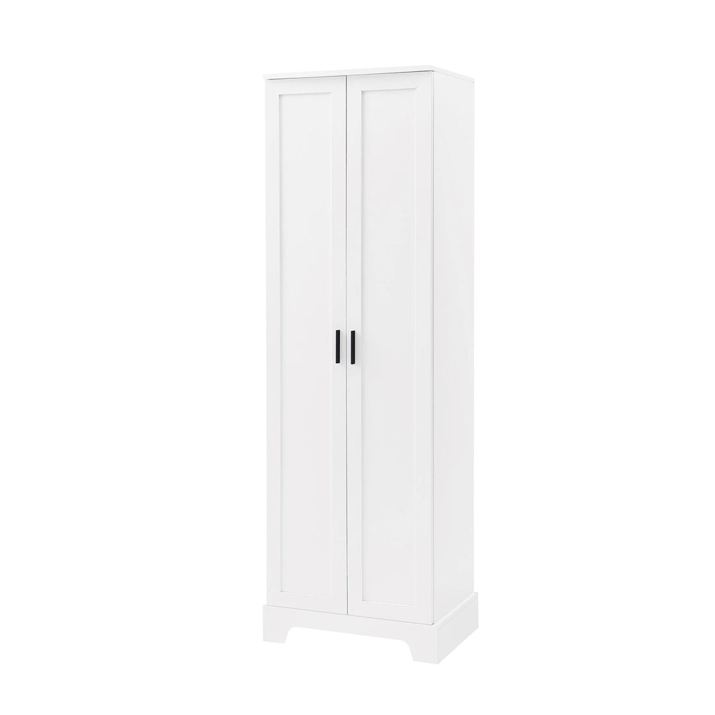 Urli Modern Double Door Storage Cabinet with Adjustable Shelves, Black