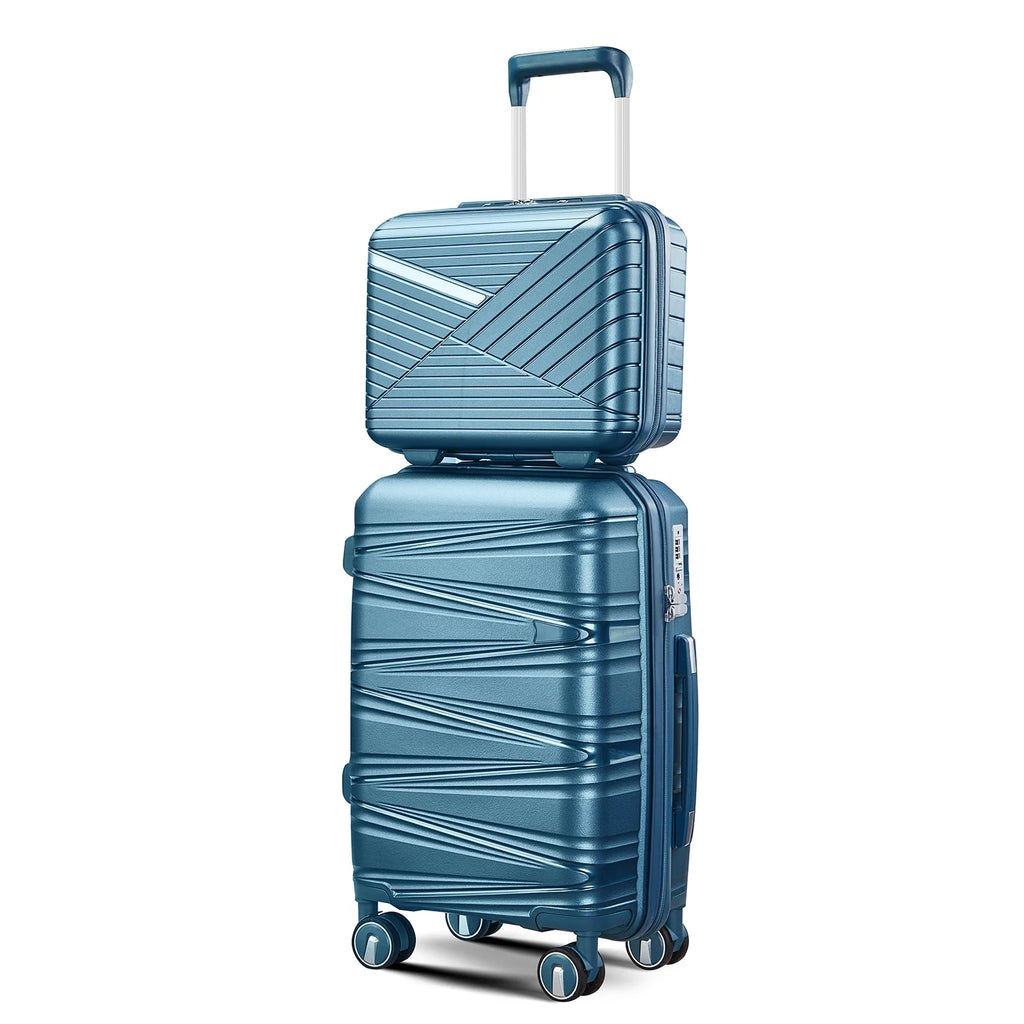 4 Piece Luggage Set Expandable Hardshell Travel Luggage Sets 8 Spinner Wheel Suitcase Wheels TSA Lock Suit Case, PP Lightweight & Durable wheels Upright Suitcase, 14/20/24/28 Inch