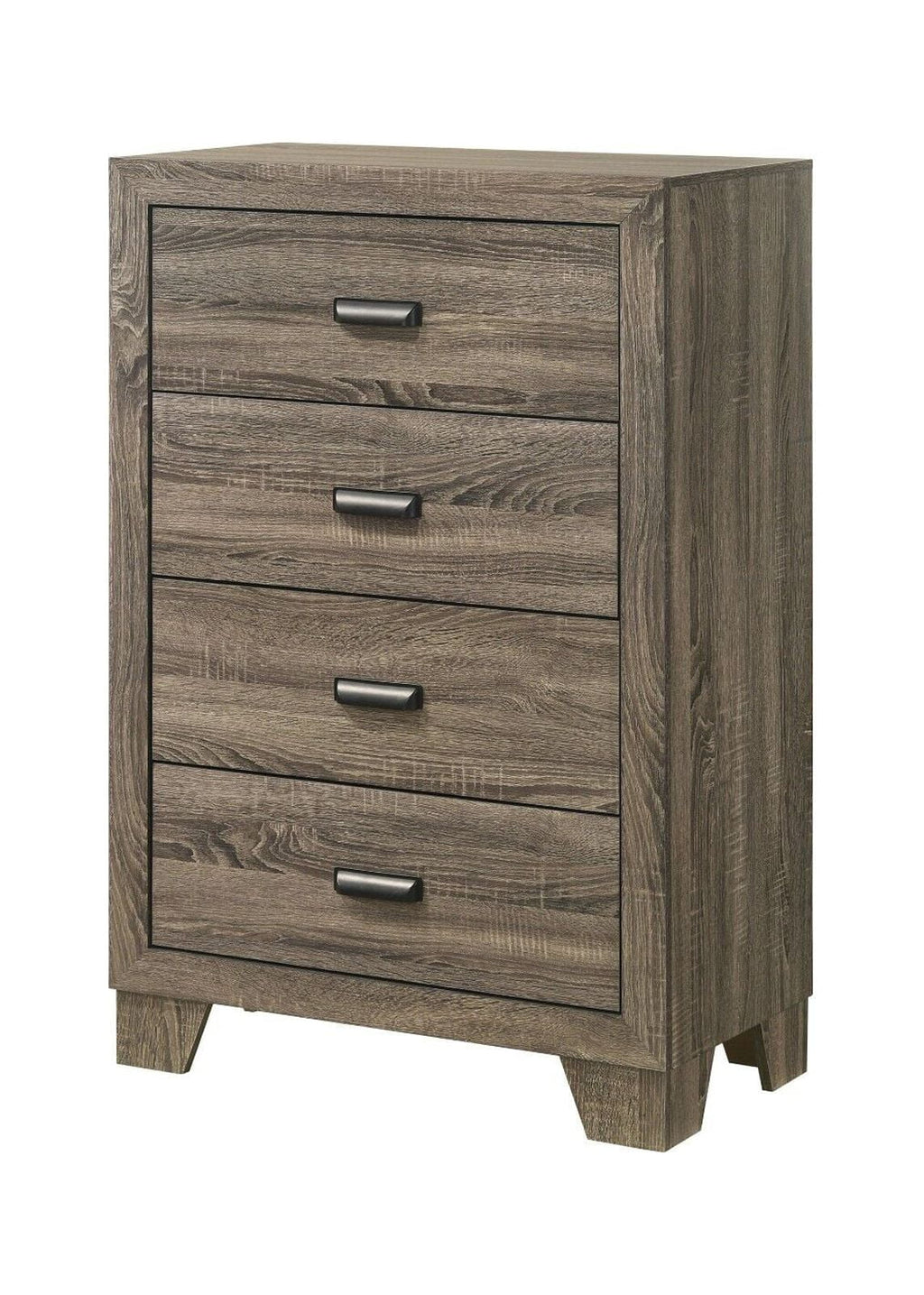 Beautiful Gray Finish 5Pc Full Size Upholstered HB Panel Bed Set Wooden Bedroom Furniture