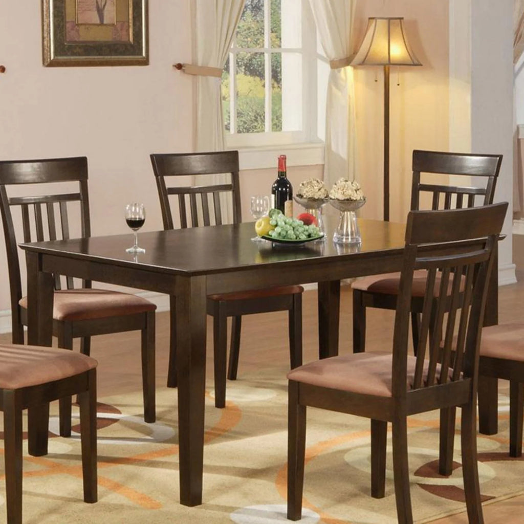 East West Furniture Capri Solid Wood Top Rectangular Dining Table