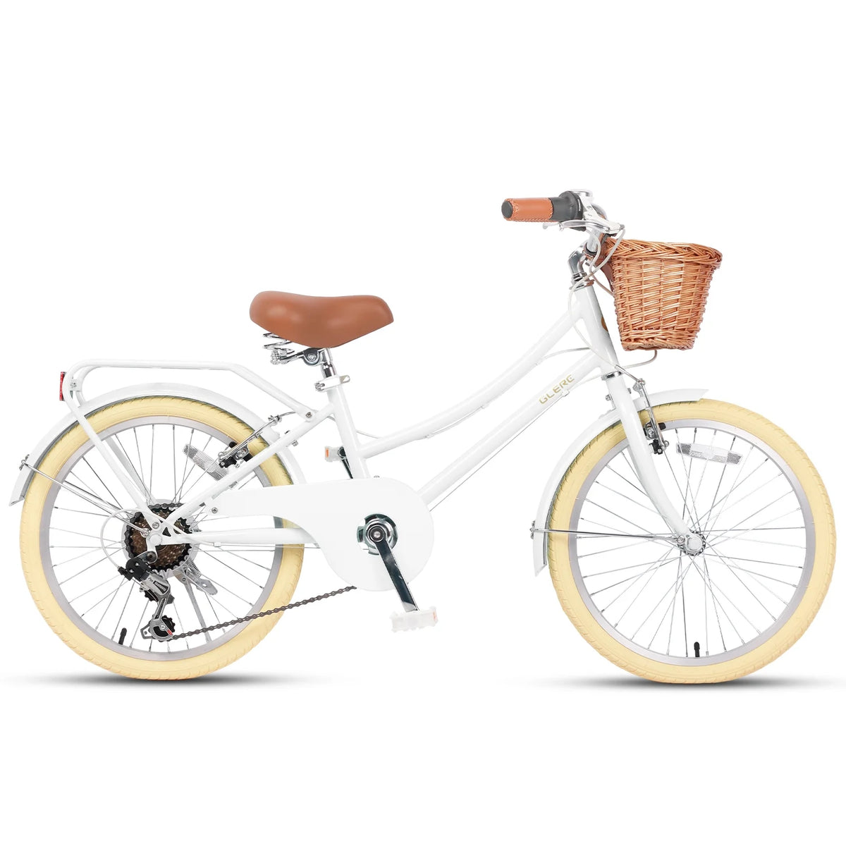 Glerc Missy 24" Girls Cruiser Bike 6-Speed Women's Hybird Bicycle for Ages 7-11 Years, Mint Green