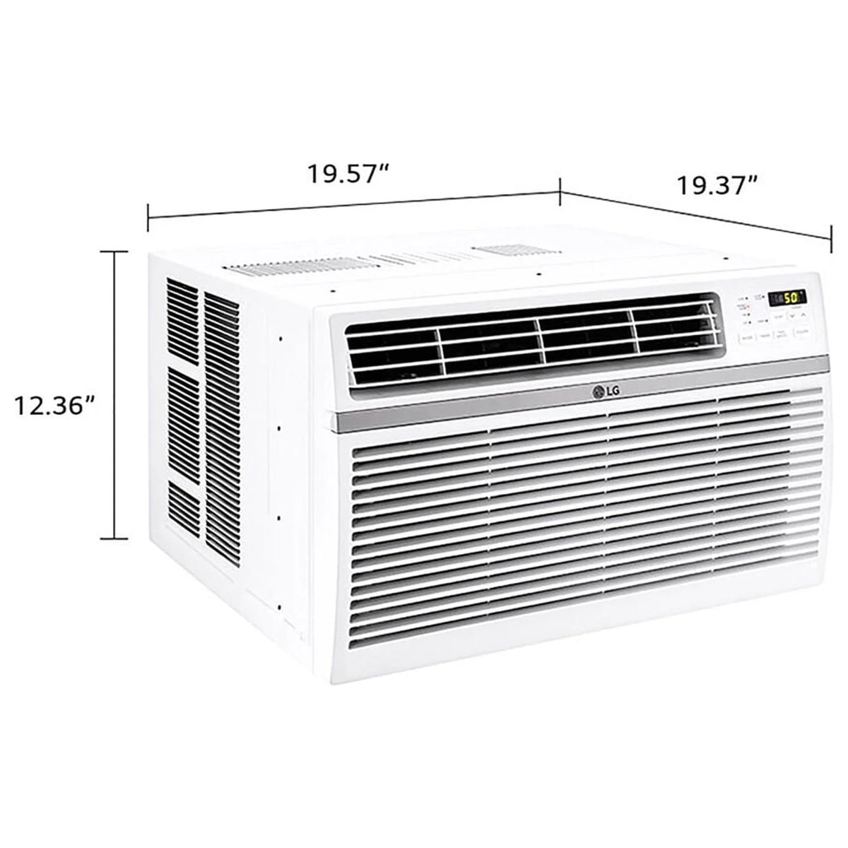 LG 8,000 BTU 340 Sq ft Window Air Conditioner with Remote Control, White, LW8016ER