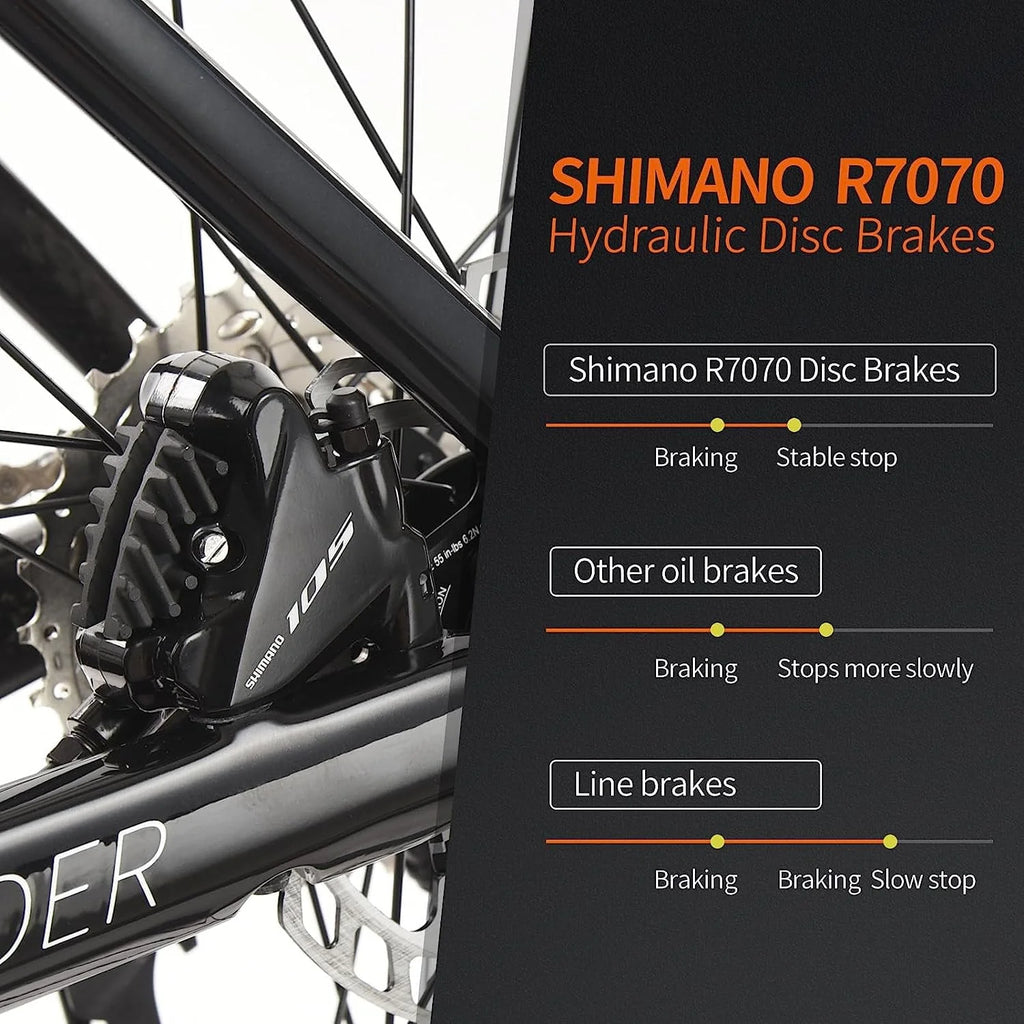 SAVADECK Carbon Road Bike,22 Speed Dis Brake Bikes for Women and Men,T800 Carbon Fiber Frame Lightweight Road Bicycle,700C Wheels Racing Bike with Shimano R7020 Shift Groupset