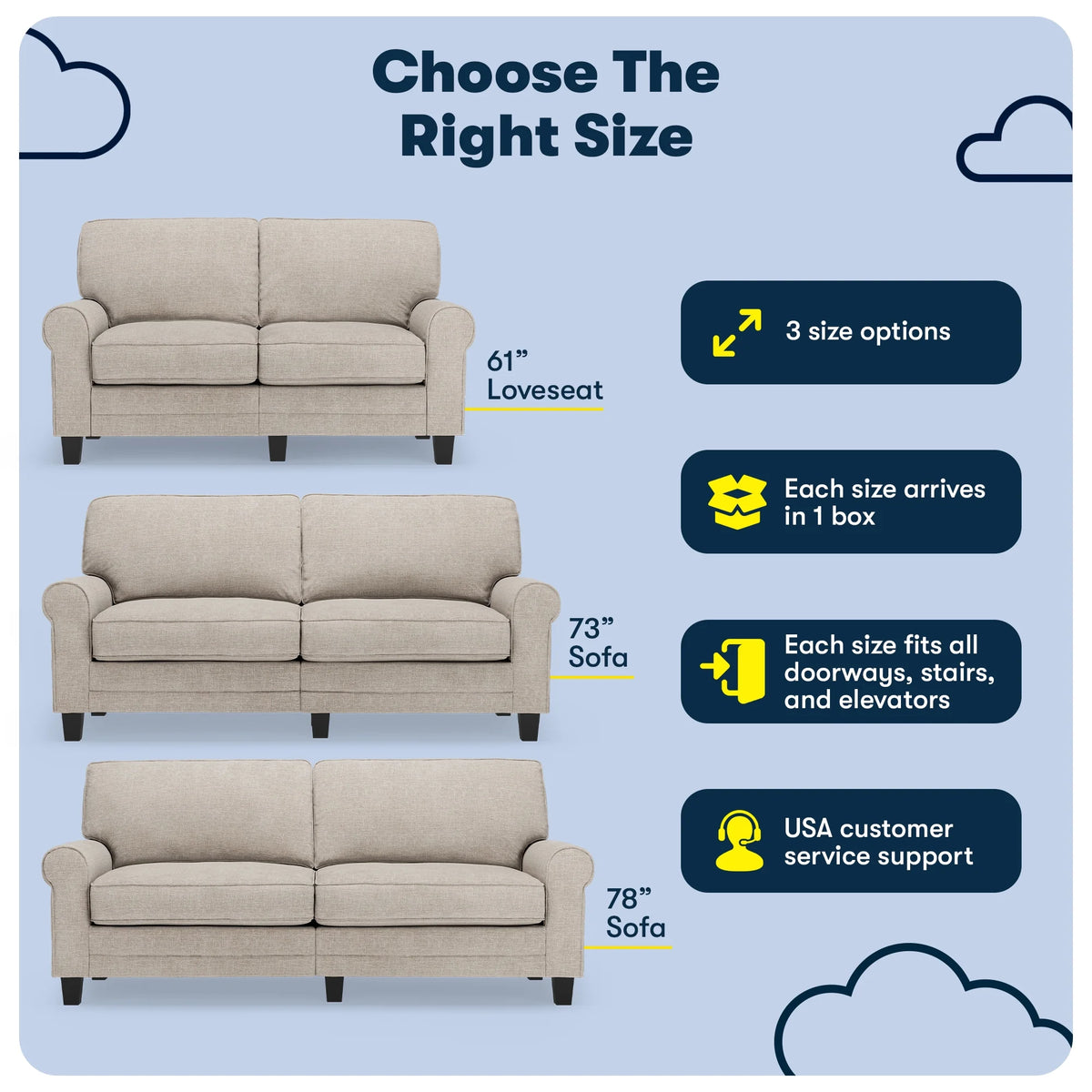 Serta Copenhagen 78" Rolled Arm Sofa with Removable Covers Dark Brown