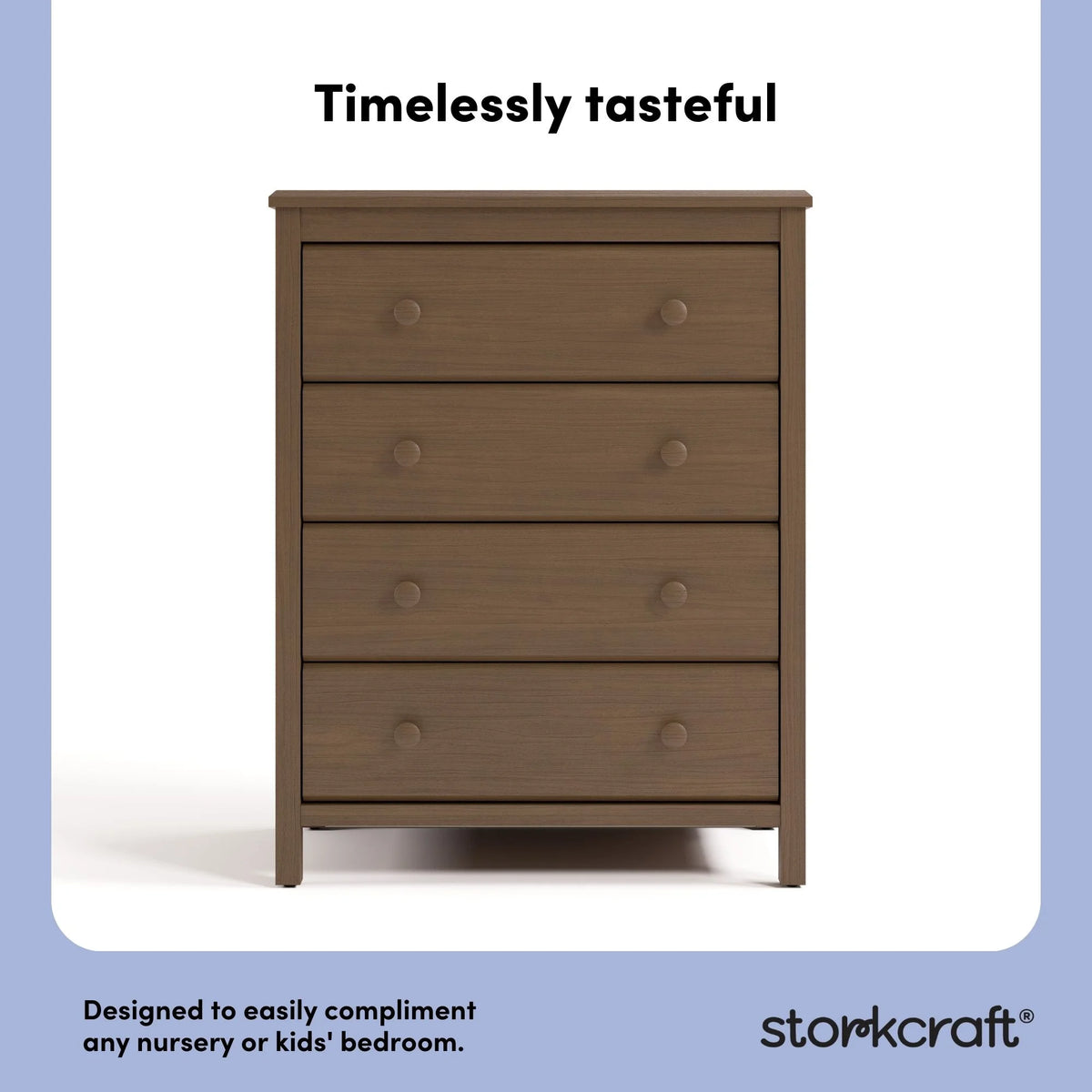 Storkcraft Alpine 4 Drawer Nursery Dresser, White