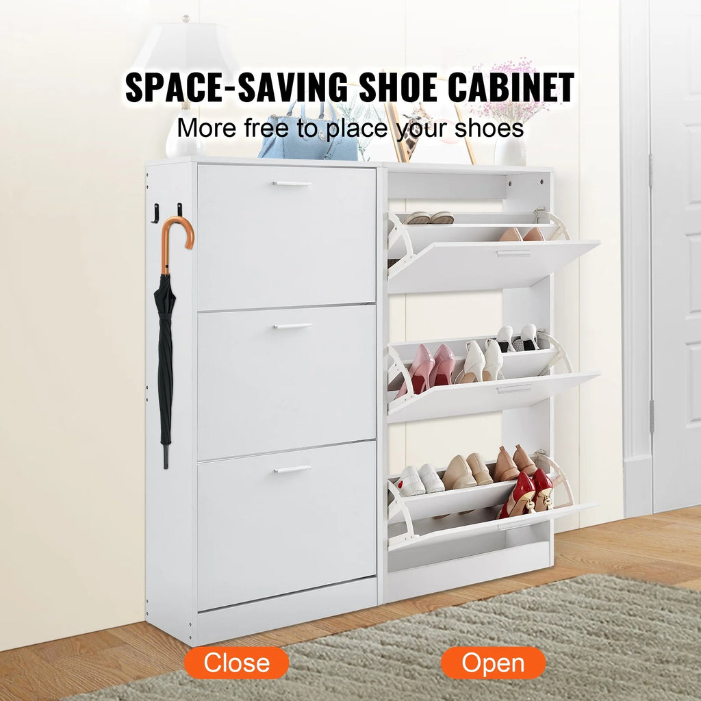 Hyxoo 3 Flip Drawer Shoe Cabinet �C Sleek Entryway Storage, Spacious Organizer for Shoes, Practical Home Furniture