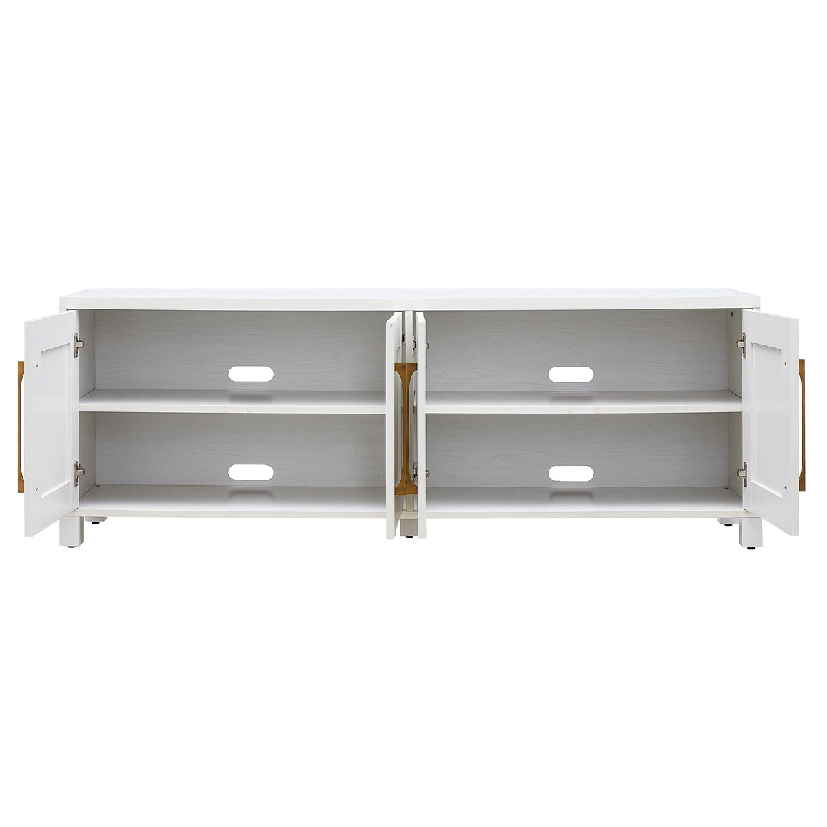 Evelyn&Zoe Chabot Rectangular TV Stand for TV's up to 75", Alder Brown