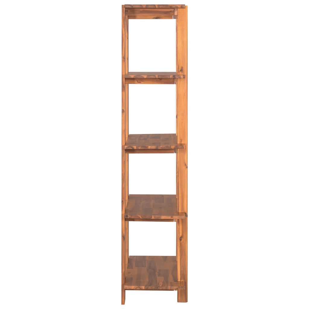 Christopher Knight Home 4-Tier Open Bookcase, 70.2" Solid Acacia Wood Modern Display Bookshelf, Ebonized Finish