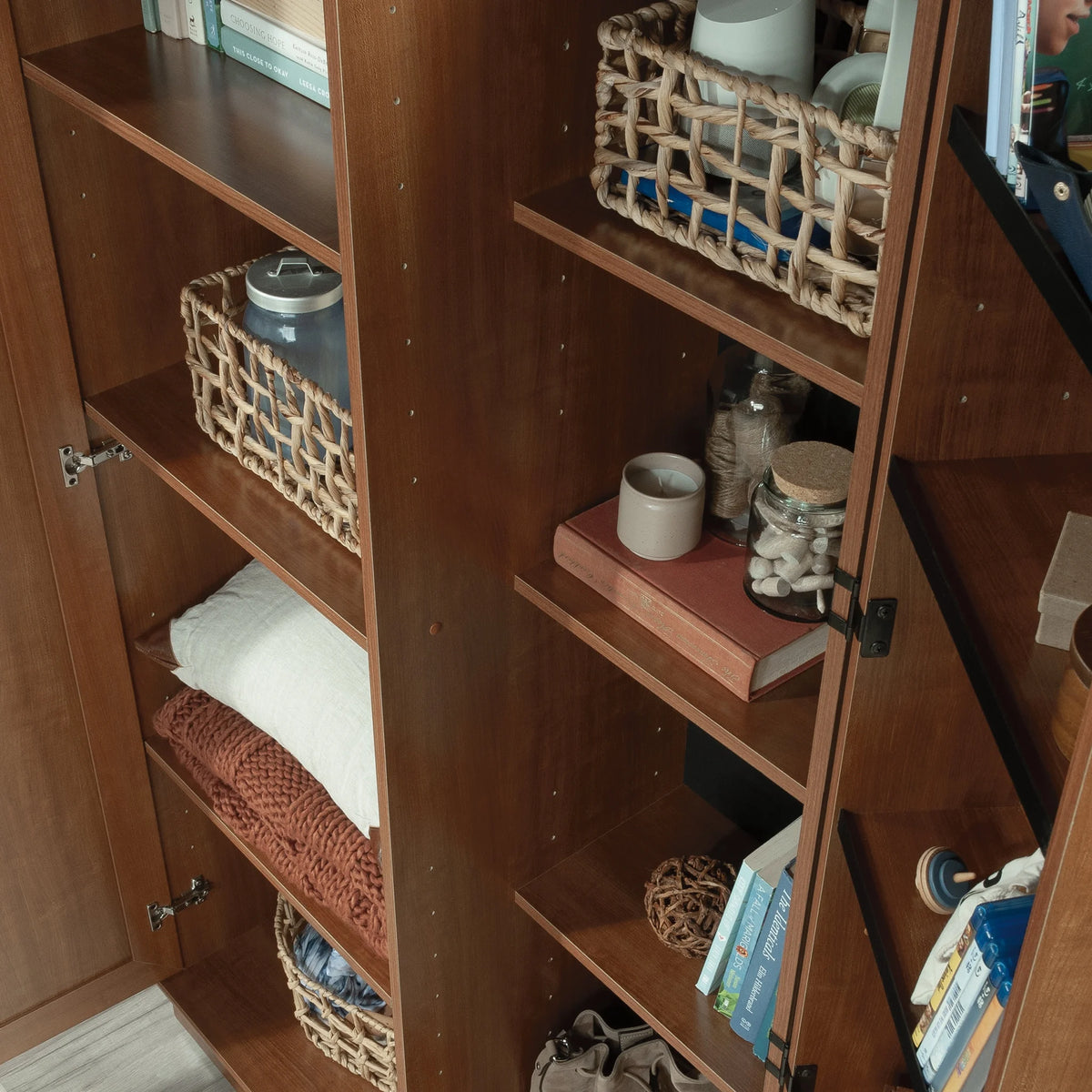 Sauder Homeplus Storage Cabinet, Sienna Oak Finish