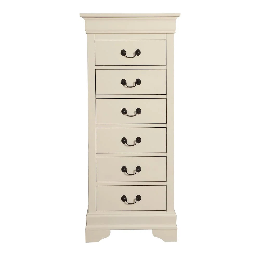 Glory Furniture Louis Phillipe 7 Drawer Lingerie Chest in Cherry