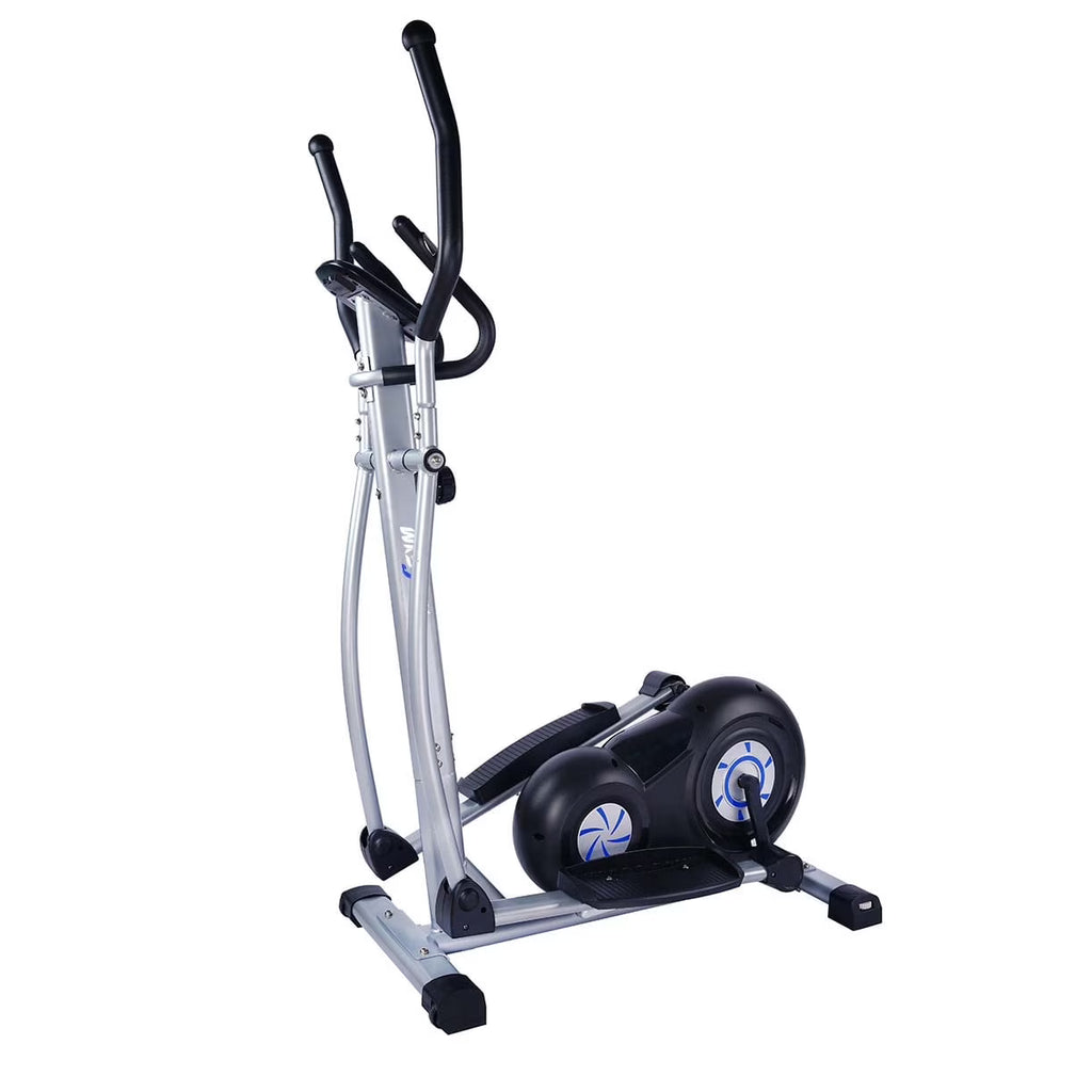 Elliptical Machine Cross Trainer - 8-Level Adjustable Magnetic Elliptical Cross Cadio Equipment with Digital Display and Pulse, Indoor Fitness Workout, LCD Monitor