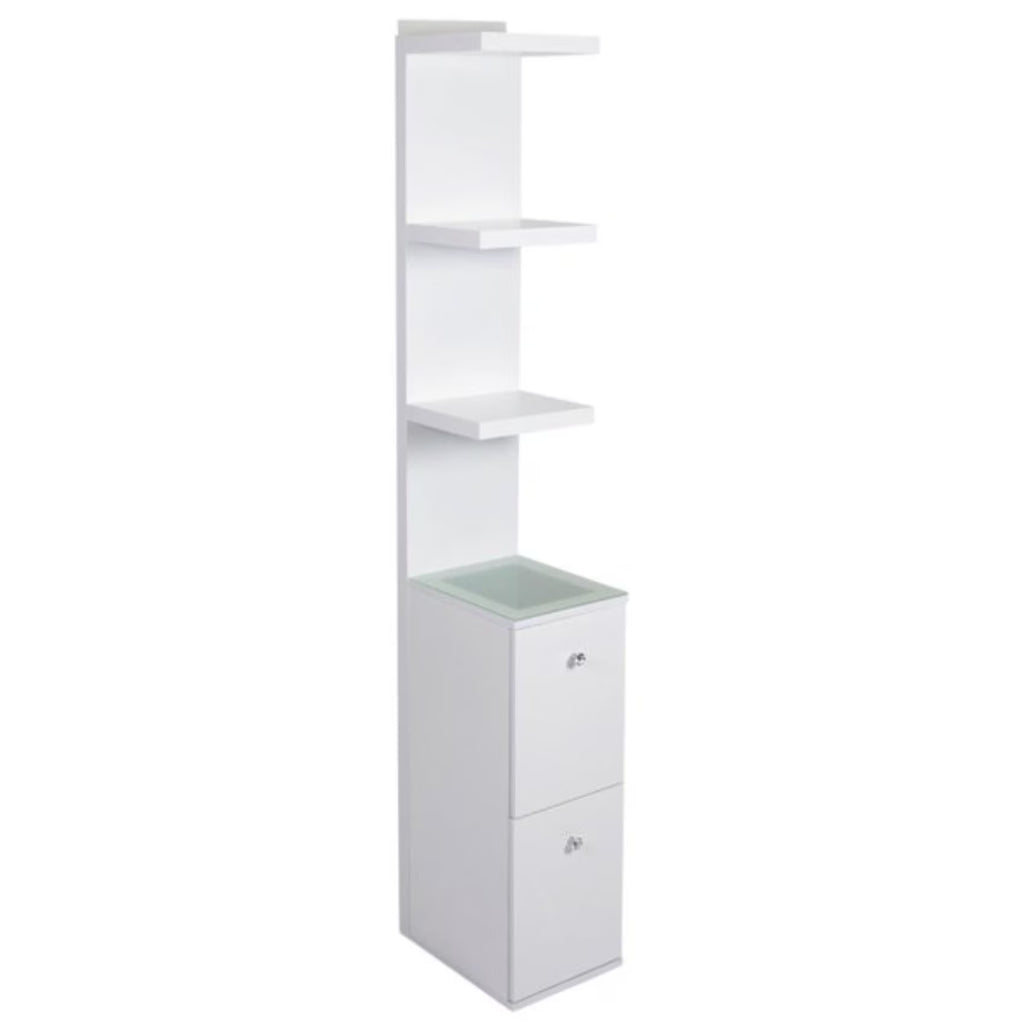 Impressions Vanity Slaystation Natalie Display Shelves with Rack and Storage Cabinet (Light Pink)