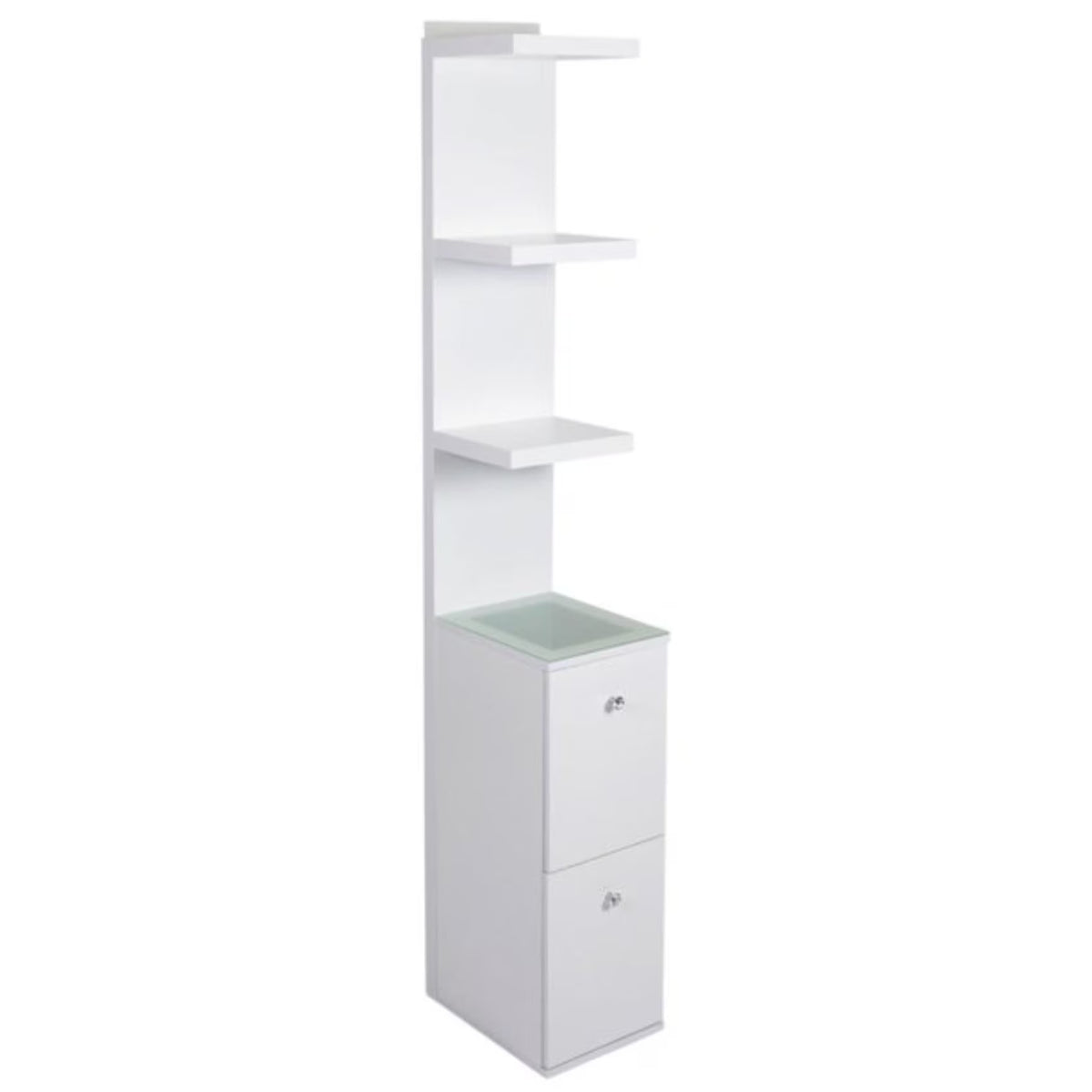 Impressions Vanity Slaystation Natalie Display Shelves with Rack and Storage Cabinet (Light Pink)