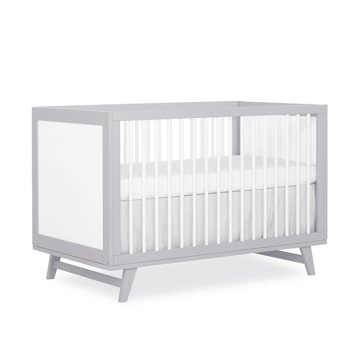 Dream On Me Carter 5-in-1 Full Size Convertible Crib. Grey and White