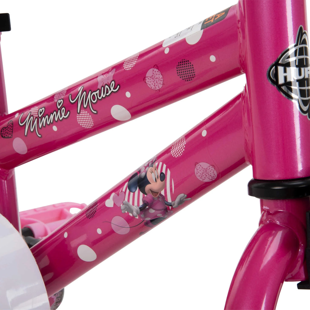 12 in. Minnie Mouse Bike with Training-Wheels for Girl's, Pink by Huffy