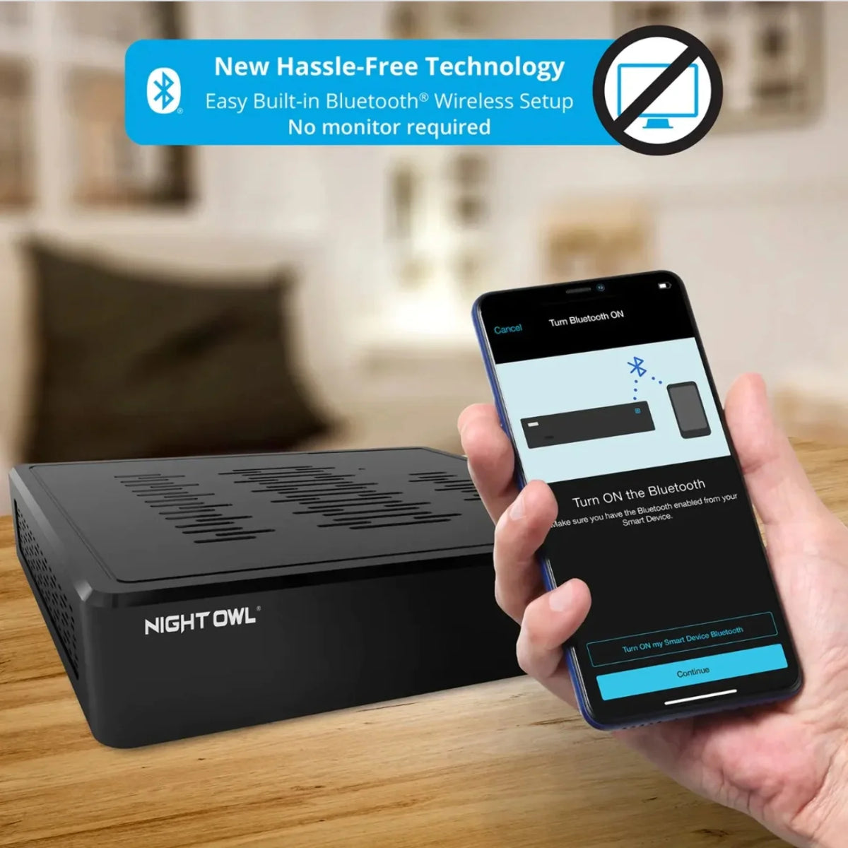 Night Owl 10 Channel 4K Bluetooth Wi-Fi NVR with 1TB Hard Drive and 4 Wi-Fi IP 4K Spotlight Cameras with 2-Way Audio and Audio Alerts and Sirens