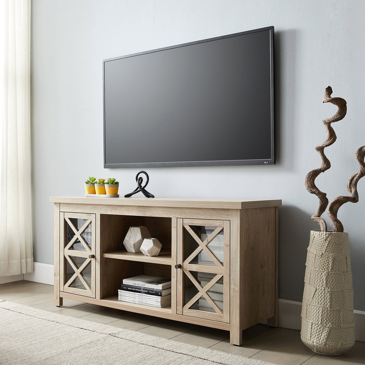 Evelyn&Zoe Colton TV Stand for TV's up to 55", White