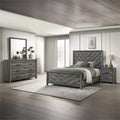 Denver Modern Style 4PC Full Size Bedroom Set Made With Wood in Gray Colour
