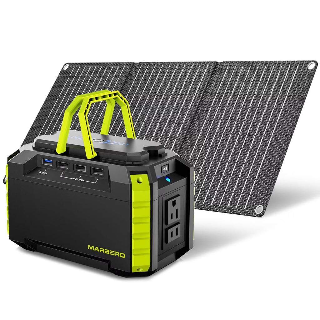 MARBERO 100W Portable Solar Generator with 30W Solar Panel