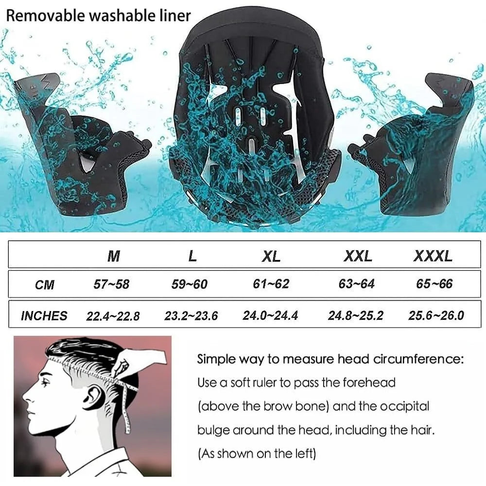 Bluetooth Modular Motorcycle Helmets with Tail Lights, DOT Approved Flip Up Full Face Dual Visor Motorcycle Helmet, with Dual Speakers and Microphone HA