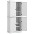 Demi Bonn 72" Large Kitchen Cabinet, Pantry Storage with Doors & Shelves, Freestanding Food Pantry Cabinet, Space-Saving Storage Solution, White