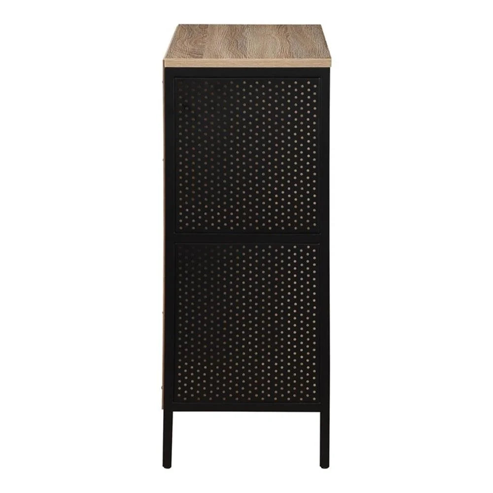 OSP Home Furnishings Ace 4 Cube Storage/Bookcase Engineered Wood in River Oak Finish