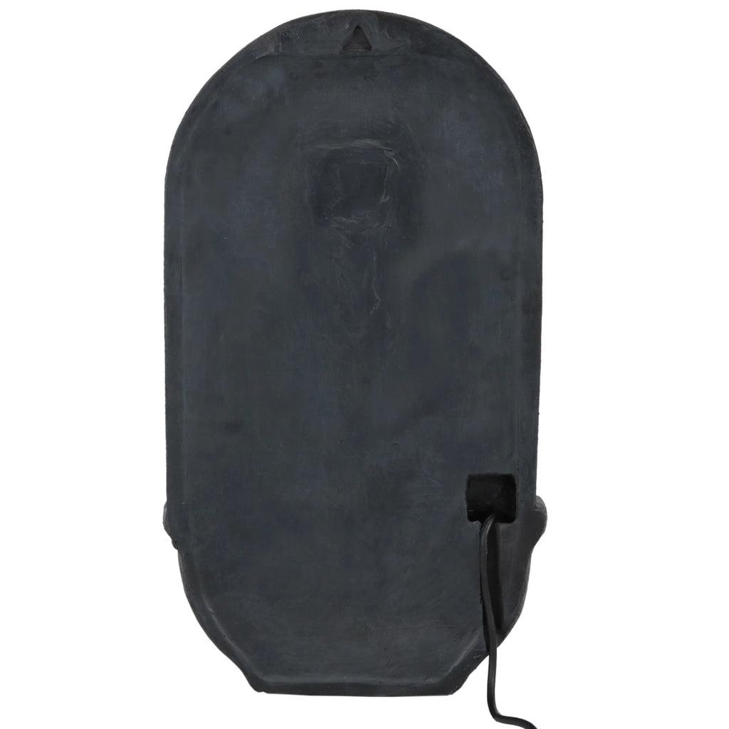 Sunnydaze Messina Polystone Outdoor Solar Wall Fountain, Bronze