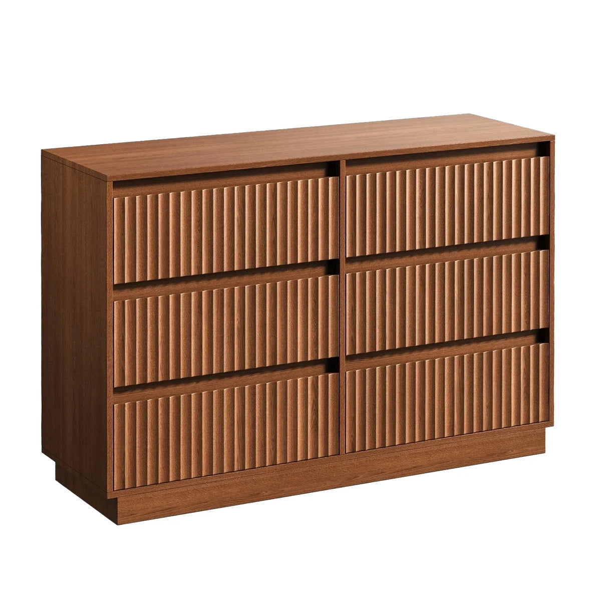 Wood Dresser, 6 Drawer Dresser for Bedroom, Modern Chest of Drawers with Deep Drawers Waterproof Living Room, Hallway, Entryway